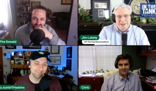 Justin Haskins, Donald Kendal, Chris Talgo, and Jim Lakely on the "In the Tank Podcast," YouTube, Stopping Socialism TV, May 4, 2023.